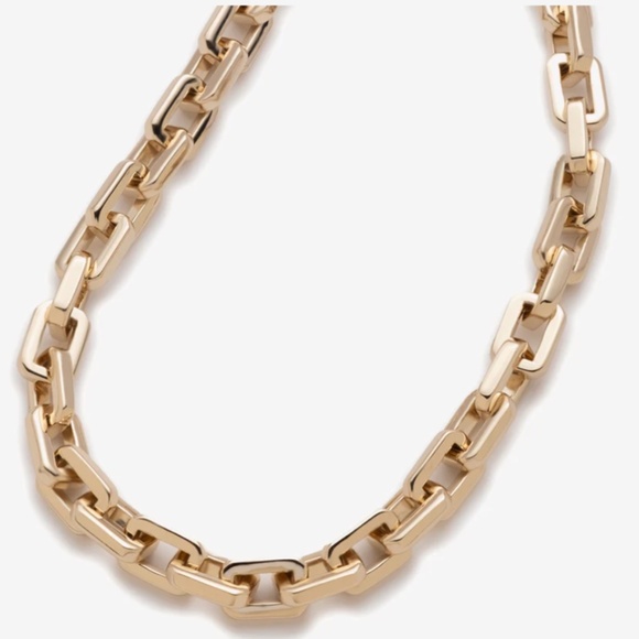 Eddie Borgo Supra Chain Link 12K Gold Plated 17" Necklace - Picture 6 of 6